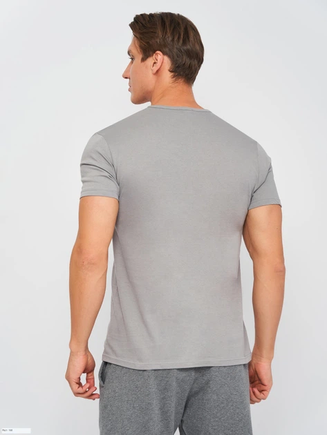 Футболка нательная мужская хлопковая Kappa K1305 XL Серая (8002390400738) - Фото 2 Футболка нательная мужская хлопковая Kappa K1305 XL Серая (8002390400738) - изображение 2