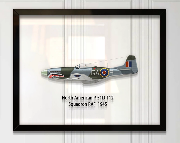 Принт на стекле Artel «Истребитель North American P-51D Mustang 112 Эскадрилья 1945 год» 61 x 46см - Фото 1 Принт на стекле Artel «Истребитель North American P-51D Mustang 112 Эскадрилья 1945 год» 61 x 46см - изображение 1