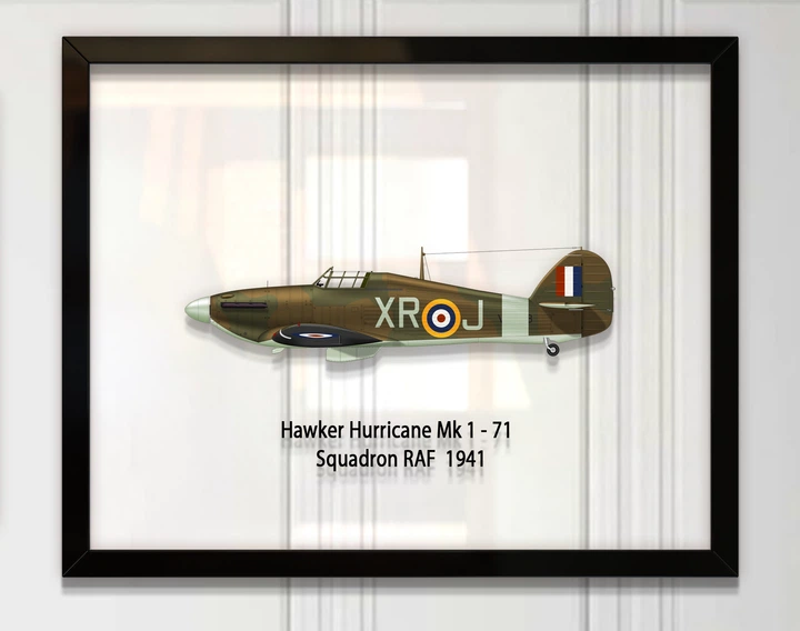 Принт на стекле Artel «Истребитель Hawker Hurricane Mk 1 71 Эскадрилья 1941 год» 25 x 20см - Фото 1 Принт на стекле Artel «Истребитель Hawker Hurricane Mk 1 71 Эскадрилья 1941 год» 25 x 20см - изображение 1