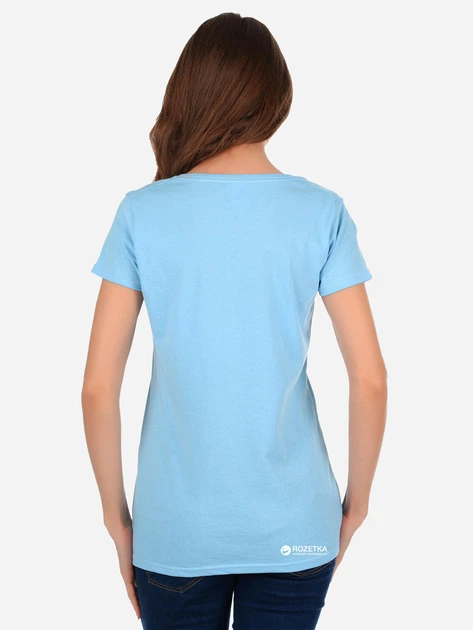 Футболка хлопковая женская Fruit of the loom Valueweight Ladies 0613720YT XS Голубая (5000000005277) - изображение 2