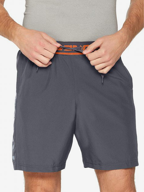 under armour men's woven wordmark graphic shorts