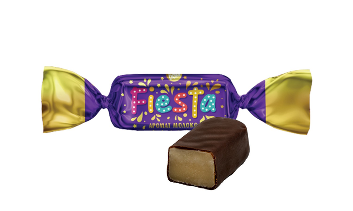 Конфеты в мягкой упаковке Житомирские ласощи Fiesta аромат молоко 1 кг ...