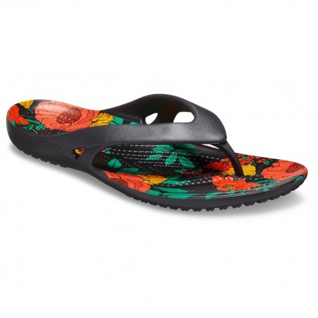 Crocs floral hot sale flip flop