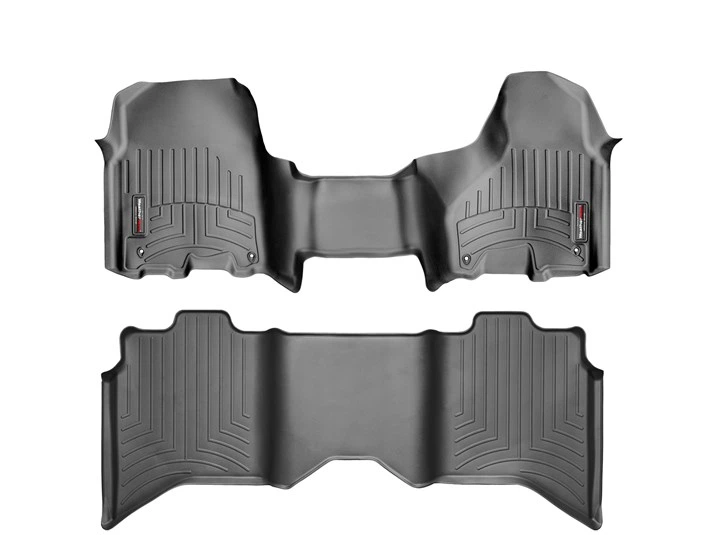 Коврики WeatherTech Black для Dodge Ram (mkIV)(crew cab)(4 fixing hooks ...