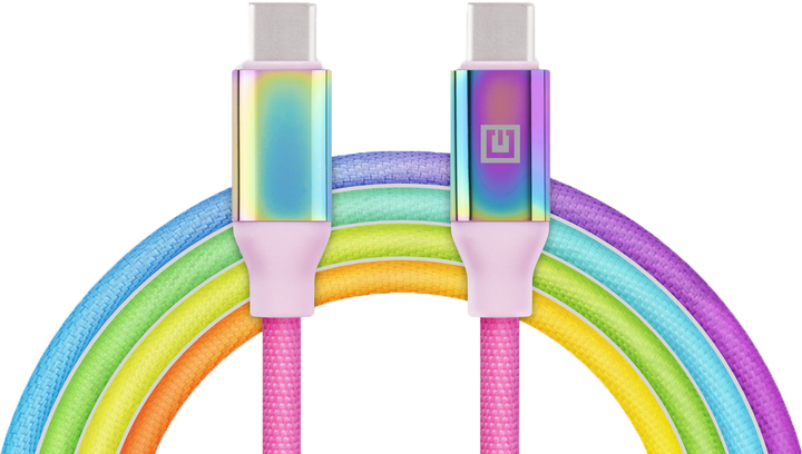 Кабель Real-El Premium USB Type C - Type C Rainbow 1 м (EL123500053) - зображення 1