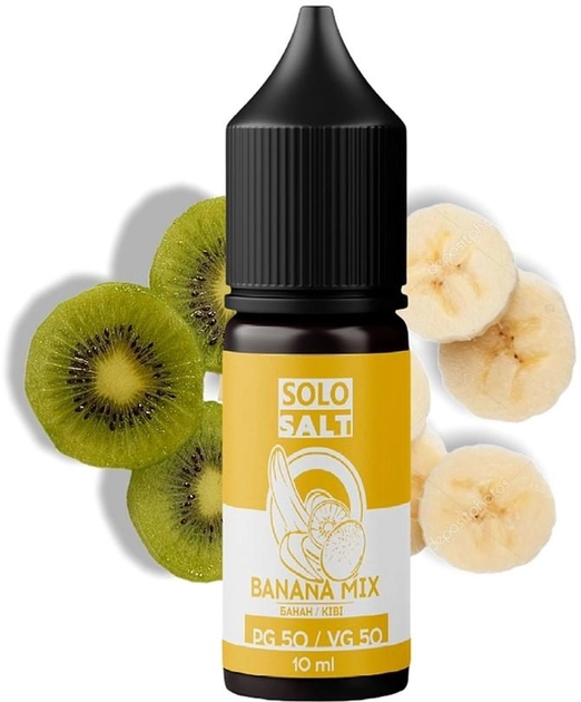 Жидкость для POD систем SoloSalt Banana Mix 25 мг 10 мл (Банан + киви) (4820256390092) - изображение 1