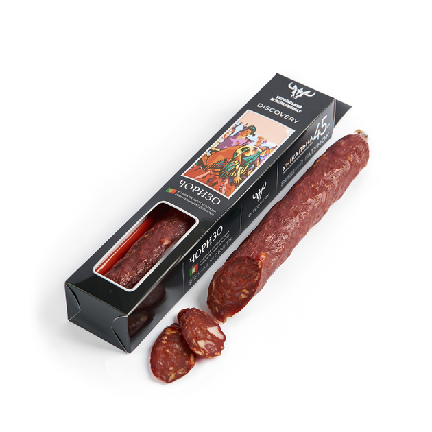 Колбаса сиров'ялена Chorizo (Чоризо) вищого гатунку, DISCOVERY 240 г - Фото 1 Колбаса сиров'ялена Chorizo (Чоризо) вищого гатунку, DISCOVERY 240 г - зображення 1