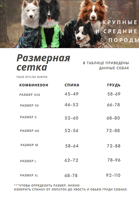 Зимова теплий одяг для собак. Комбінезон для собак великих і середніх порід. Your Stylish Hunter. (Sib 05) Siberia green. Розмір 2XS - зображення 7