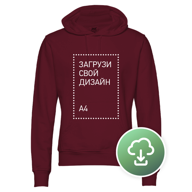 Худи Unisex, XS, Цветной, с печатью A4 вертикаль - Фото 3 Худи Unisex, XS, Цветной, с печатью A4 вертикаль - изображение 3