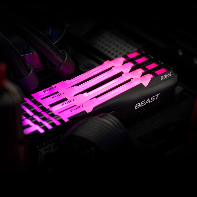RAM Kingston Fury DDR4-2666 16384MB PC4-21300 (zestaw 2x8192) Bestia RGB Czarny (KF426C16BBAK2/16) - obraz 6