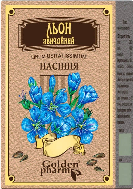 Упаковка фиточая Голден-Фарм Лен обыкновенный семена 100 г х 5 шт (46566929456854) 