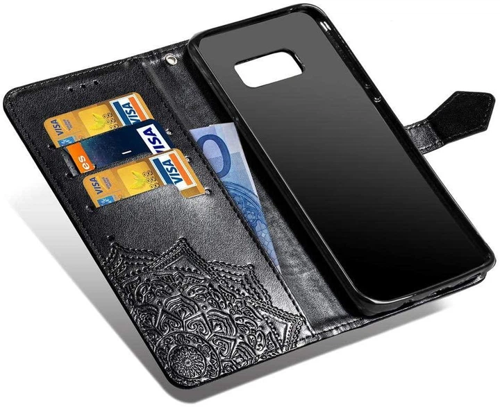 Чехол Vintage для Samsung Galaxy S8 / G950 книжка с узором черный - Фото 3 Чехол Vintage для Samsung Galaxy S8 / G950 книжка с узором черный - изображение 3