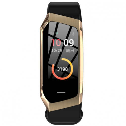 Умный Фитнес Браслет Smart Band E18 Original С Тонометром Черно-золотой - изображение 4