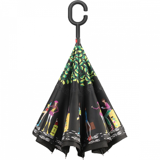 Зонт Up-Brella Picasso обратного сложения отличный дизайн эргономичная ручка двойной купол - изображение 3