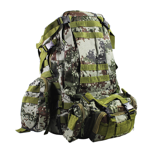 Рюкзак тактичний +3 підсумок AOKALI Outdoor B08 75L Camouflage Green (F_5367-16918) - зображення 1