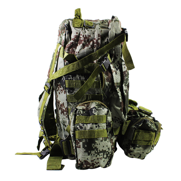 Рюкзак тактический +3 подсумка AOKALI Outdoor B08 75L Camouflage Green (F_5367-16918) - изображение 2