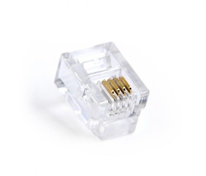 Коннектор RJ11/RJ14 Cablexpert (MP-6P4C/100) 100 шт/уп – фото, отзывы ...
