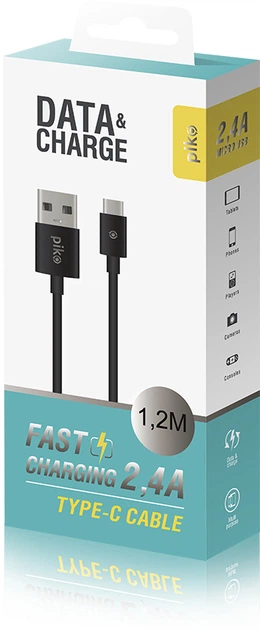 Кабель Piko CB-UT11 USB to Type-C 1.2 28W м Black (1283126489174