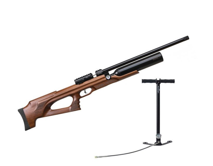 Пневматична PCP гвинтівка Aselkon MX9 Sniper Wood кал. 4.5 + Насос Borner для PCP в подарунок - зображення 1