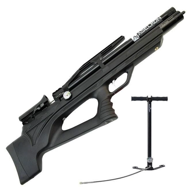 Пневматическая PCP винтовка Aselkon MX10-S Black кал. 4.5 + Насос Borner для PCP в подарок - изображение 1