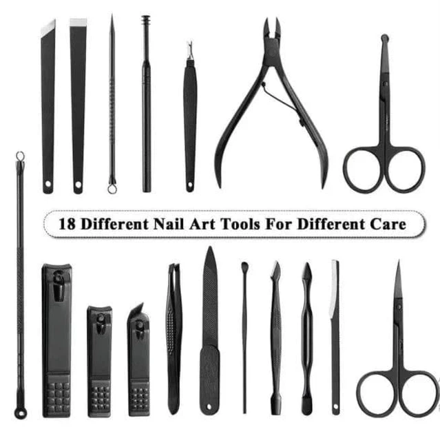 Маникюрный педикюрный набор WOW 18 предметов Дорожний для ухода за ногтями в футляре - изображение 6