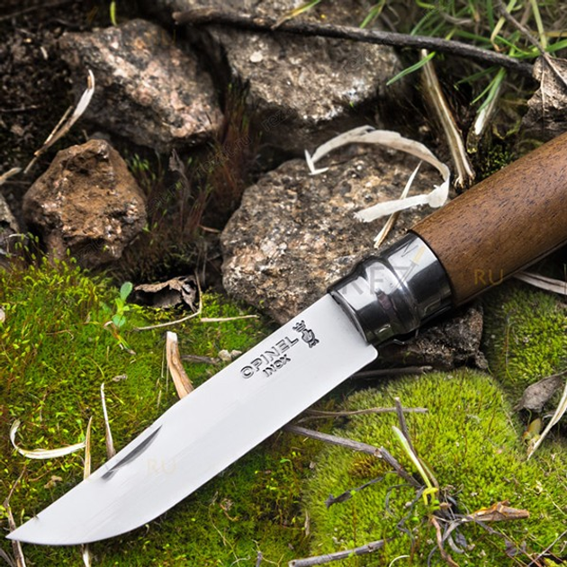 Ніж Opinel №8 Inox горіх 204.65.99 - зображення 2