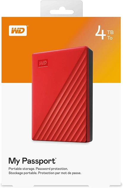 Жорсткий диск Western Digital My Passport 4TB WDBPKJ0040BRD-WESN 2.5" USB 3.0 External Red (0718037870236) - зображення 6
