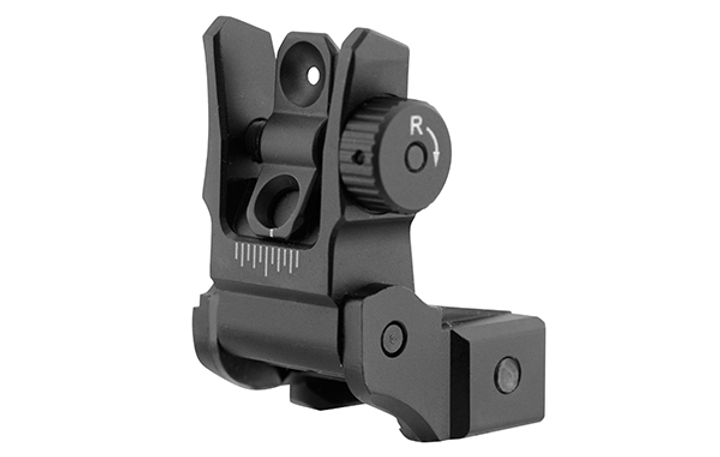 Откидная мушка UTGP AR15 Low Profile Flip-up Rear Sight with Dual Aiming Aperture MNT-955 - изображение 1