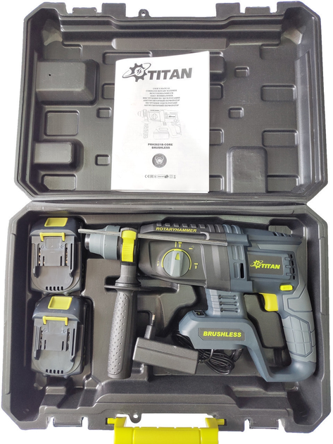 Перфоратор аккумуляторный Титан PRH 2621B-CORE SET2 - изображение 2