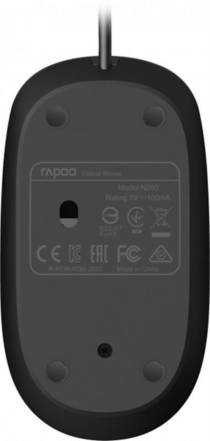 Мышь Rapoo N200 Black USB - изображение 4