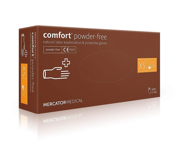 Перчатки латексные Comfort® Powder Free нестерильные неопудренные кремовые XS (6736055) - изображение 1