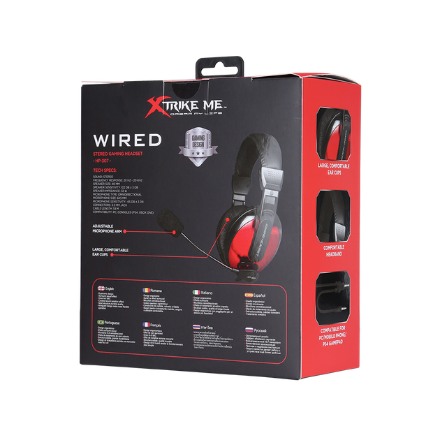 Наушники игровые Xtrike Me HP-307 с микрофоном Black/Red - изображение 5