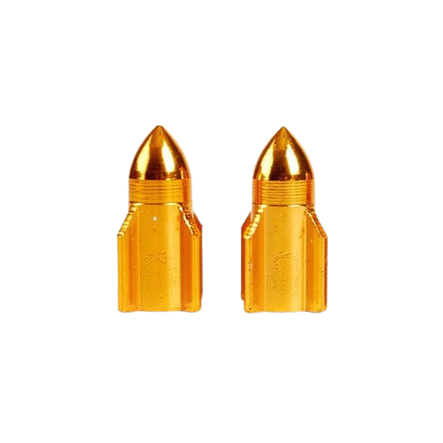 Ковпачки на ніпель для скутера, велосипеда, мотоцикла Alitek Ракета Gold, 2 шт (67328-2) - зображення 4