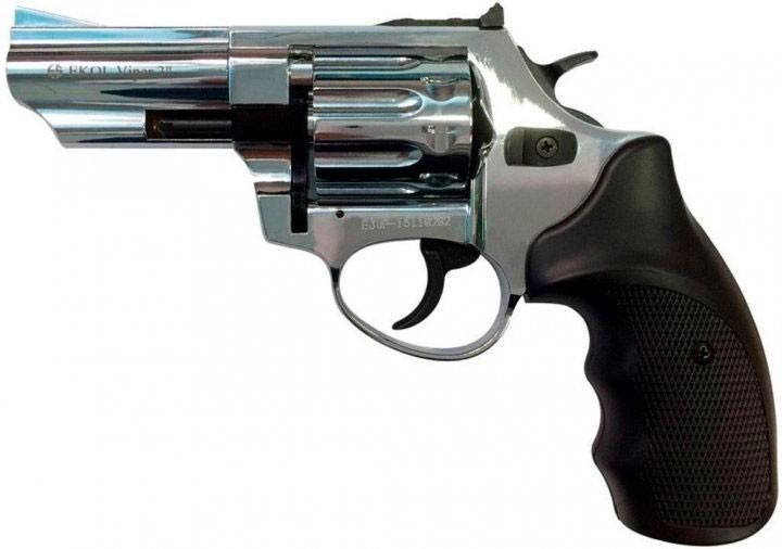 Револьвер під патрон Флобера EKOL 3 "хром (10069) + в подарунок Патрони Флобера 4 мм Sellier & Bellot Sigal (50 шт) + Кобура оперативна для револьвера універсальна + Збройна чищення мастило-спрей XADO - зображення 2