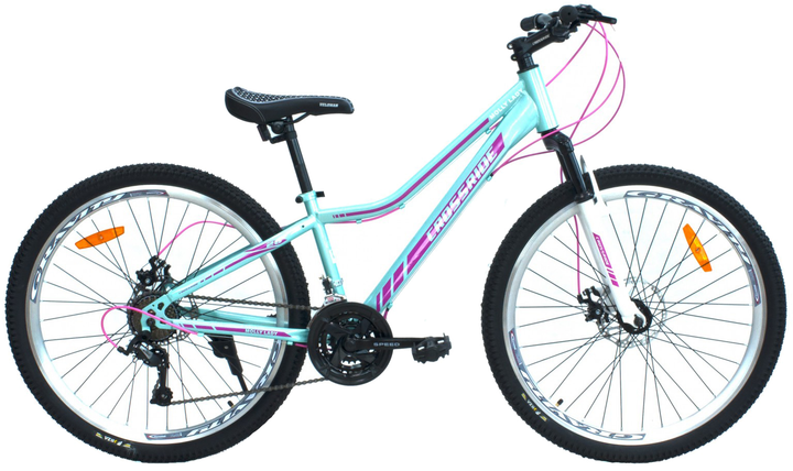 Акція на Велосипед Crossride Molly lady 26" 13" 2023 Бірюзовий (02251- Б -13) від Rozetka