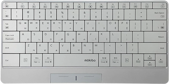 Беспроводная Клавиатура Mokibo со встроенной сенсорной панелью 2-В-1 Белая - изображение 1