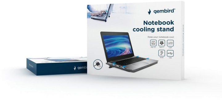 Підставка для ноутбука Gembird NBS-1F15-04 Black - зображення 3
