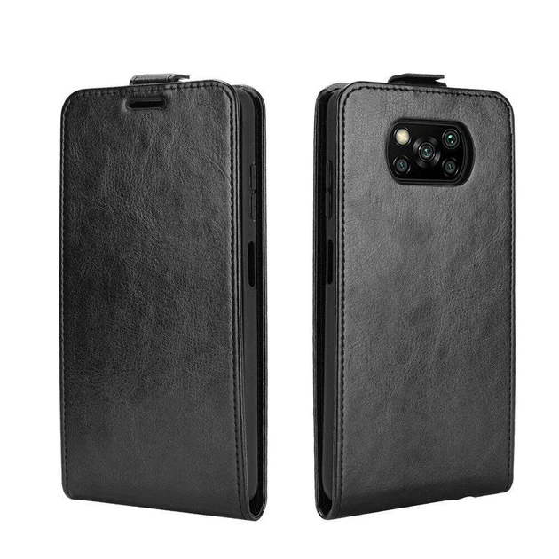 Чохол IETP для Xiaomi Poco X3/X3 Pro фліп вертикальний шкіра PU чорний - зображення 2