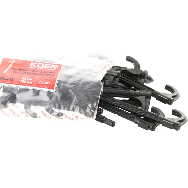 Дюбель-крюк одинарный Koer KR.8013 (KR2967) - изображение 2