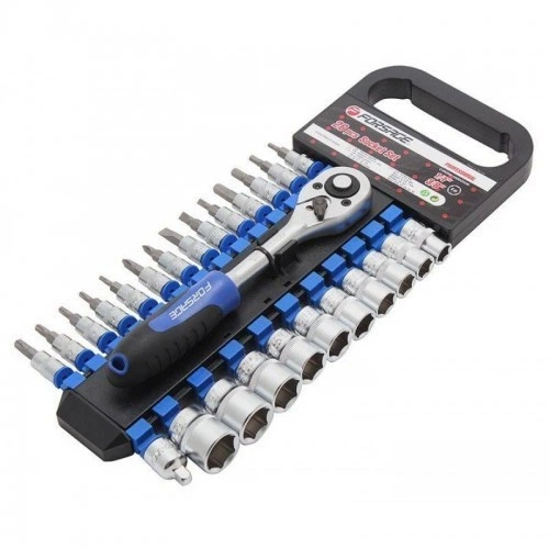 Набір головок і біт з тріскачкою в пластиковому тримачі 26 предметів ...