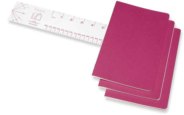 Набор записных книг Moleskine Cahier 13 x 21 см 3 шт по 80 страниц в линейку Розовый (8058647629650) - изображение 3