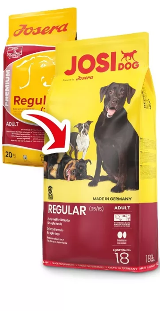 Сухий корм Josi Dog Regular 18 кг для дорослих собак - Фото 1 Сухий корм Josi Dog Regular 18 кг для дорослих собак - зображення 1