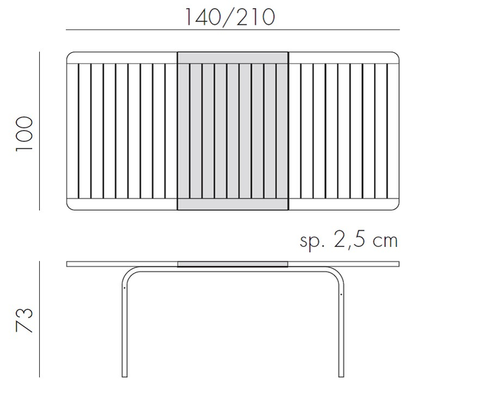 Стол nardi alloro 140 extensible