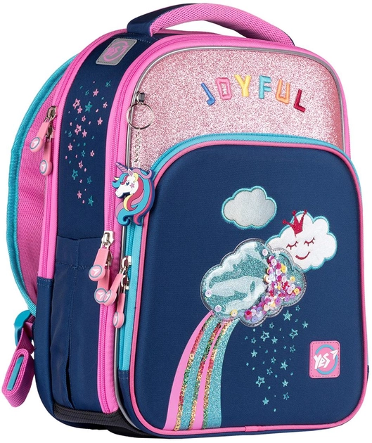 Рюкзак YES S-78 Unicorn синий/розовый для девочек 17 л (558432) - изображение 1