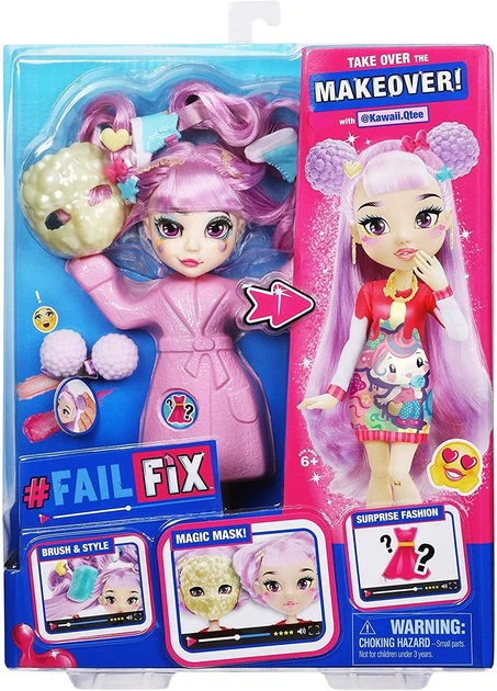 Ігровий набір з лялькою Failfix Total Makeover Кьюті Каваї (12801) - изображение 2