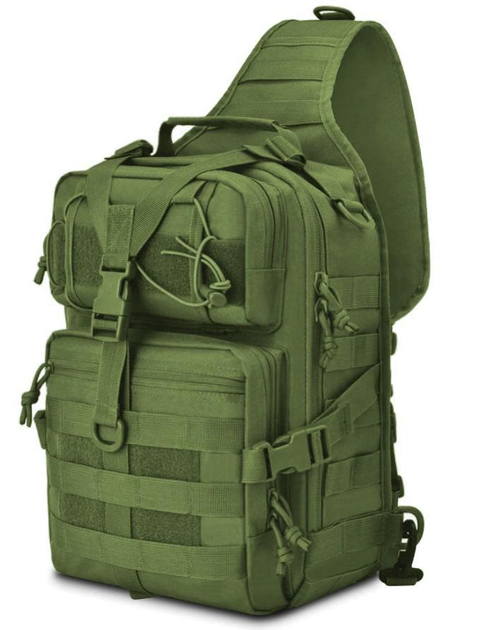 Рюкзак сумка тактическая военная Eagle M04G Oxford 600D 20л через плечо Green - изображение 1