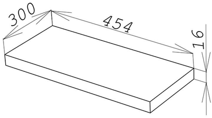 Полиця DC Gina 454х300х16 мм Графітова ordf (DC123808) - зображення 2