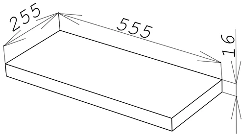 Полиця DC Gina 555х255х16 мм Німфея Альба ordf (DC123821) - зображення 2