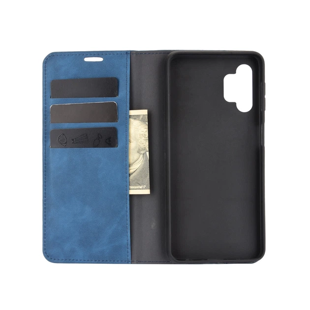 Чехол Taba Retro-Skin для Samsung Galaxy A32 / A325 книжка кожа PU с визитницей синий - изображение 5