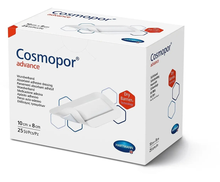 Пов'язка пластирна Cosmopor advance 10см x 8см 1шт - зображення 2